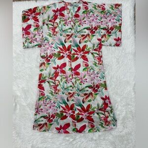 Natori Multicolor Floral Kimono